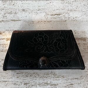 Vintage Floral Embossed Clutch